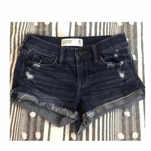 Abercrombie low rise jean shorts